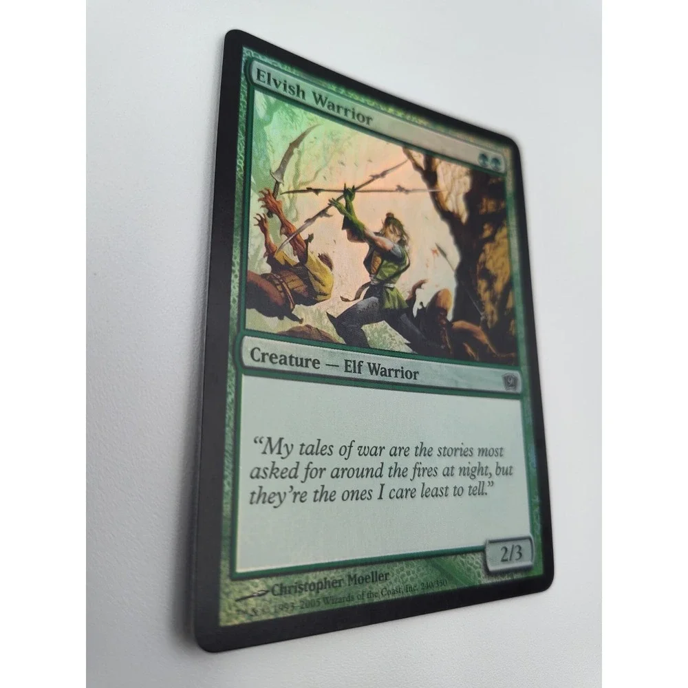 MTG FOIL Elvish Warrior‎ 9th Edition 240 BK Edge Christopher Moeller BG.1WA1902